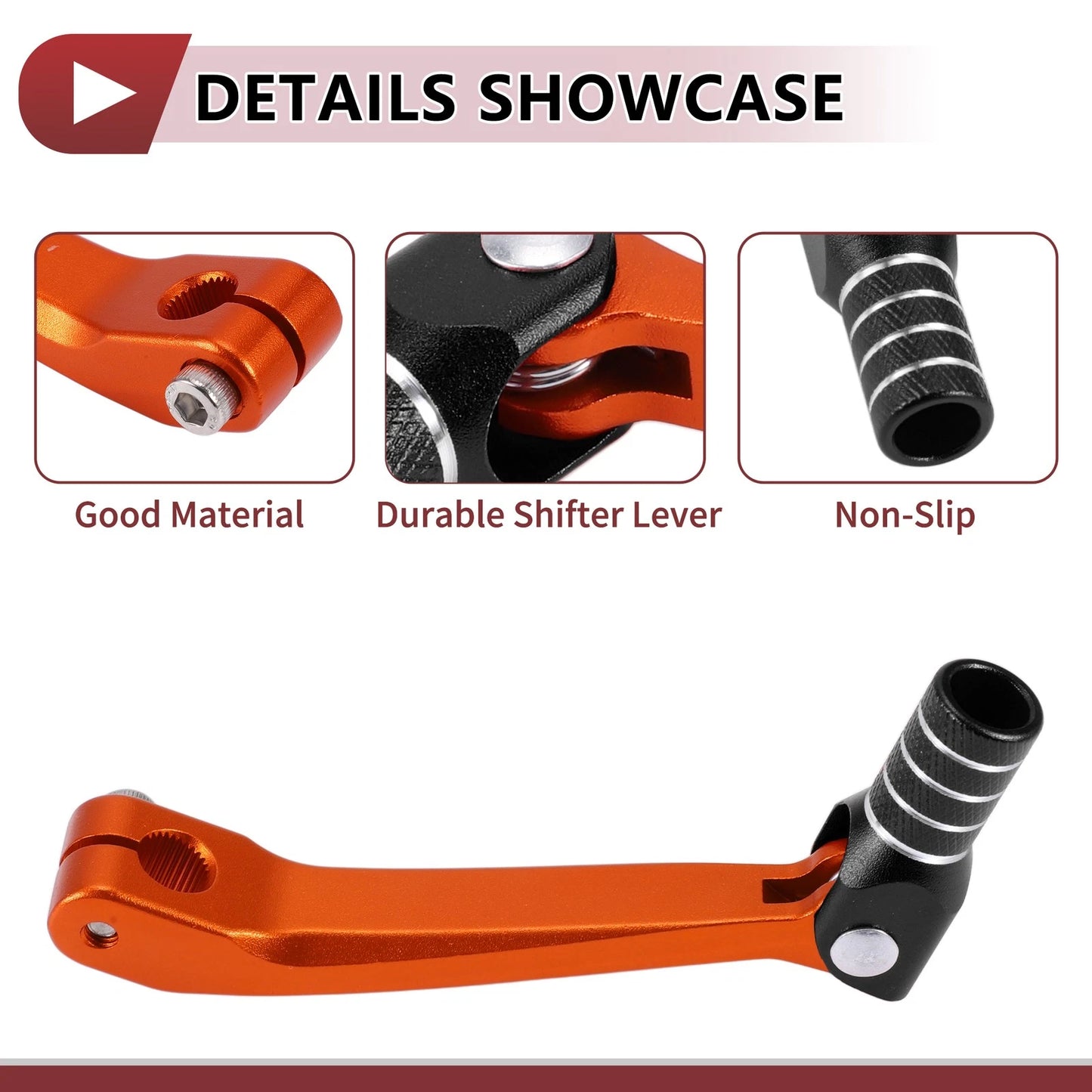 Gear Shifter Lever for Honda CRF150F (2003–2017) Orange Black Silver Tone