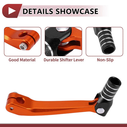 Gear Shifter Lever for Honda CRF150F (2003–2017) Orange Black Silver Tone
