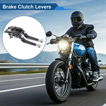 Short Long Brake Clutch Levers for Suzuki Hayabusa GSXR1300 (2000–2023) Black Silver Tone