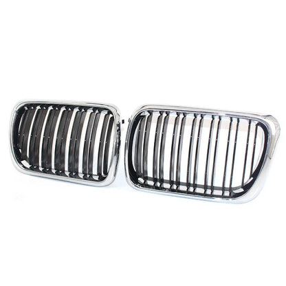 Chrome Frame Black Front Kidney Grille for BMW E36 (1997–1999)