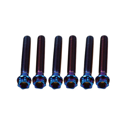 6pcs M6x45mm Titanium Torx Head Flange Bolts for Bike Motorcycle