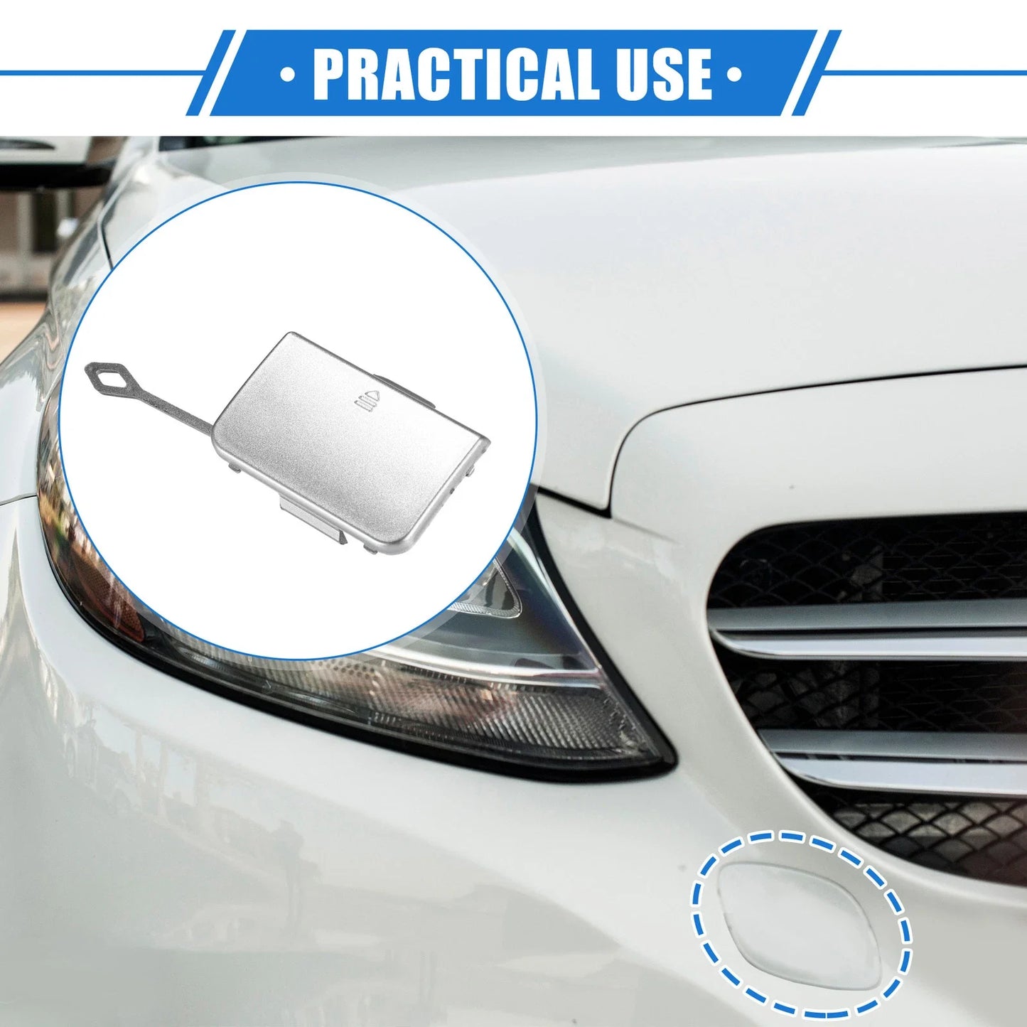 Front Bumper Tow Hook Cover for Mercedes-Benz C300 W204 (2008-2015)
