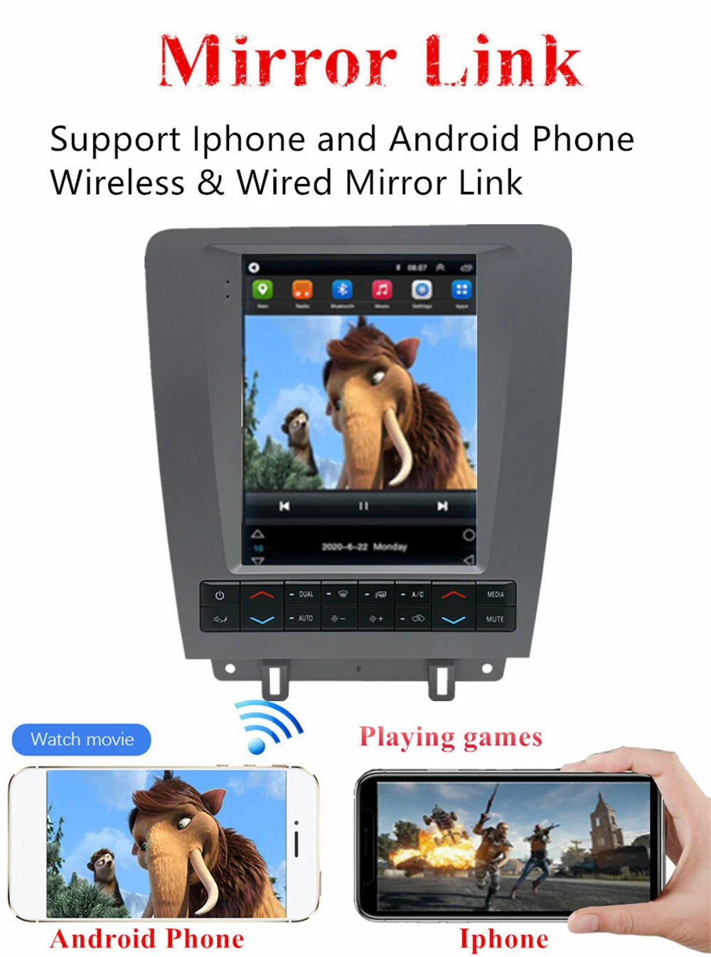 9.7" Vertical Stereo Radio GPS Navigation for 2010-2014 Ford Mustang