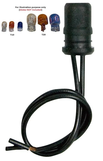 2 x W5W Wedge Rubber Globe Holder Car Light Socket Plug for All Vehicles (1990–2023)