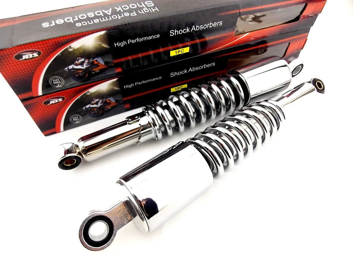 350mm JBS Chrome Rear Shock Absorbers for Kawasaki KZ900 (1976-1977)