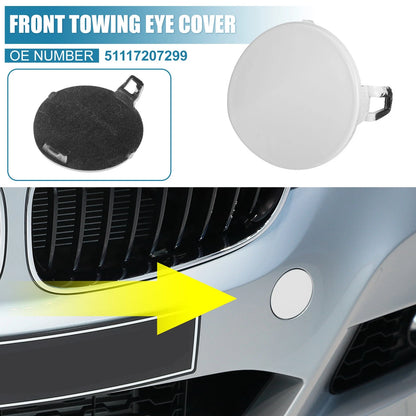 Front Bumper Tow Hook Cover 51117207299 for BMW 3 Series E90 E91 (2009–2012) White