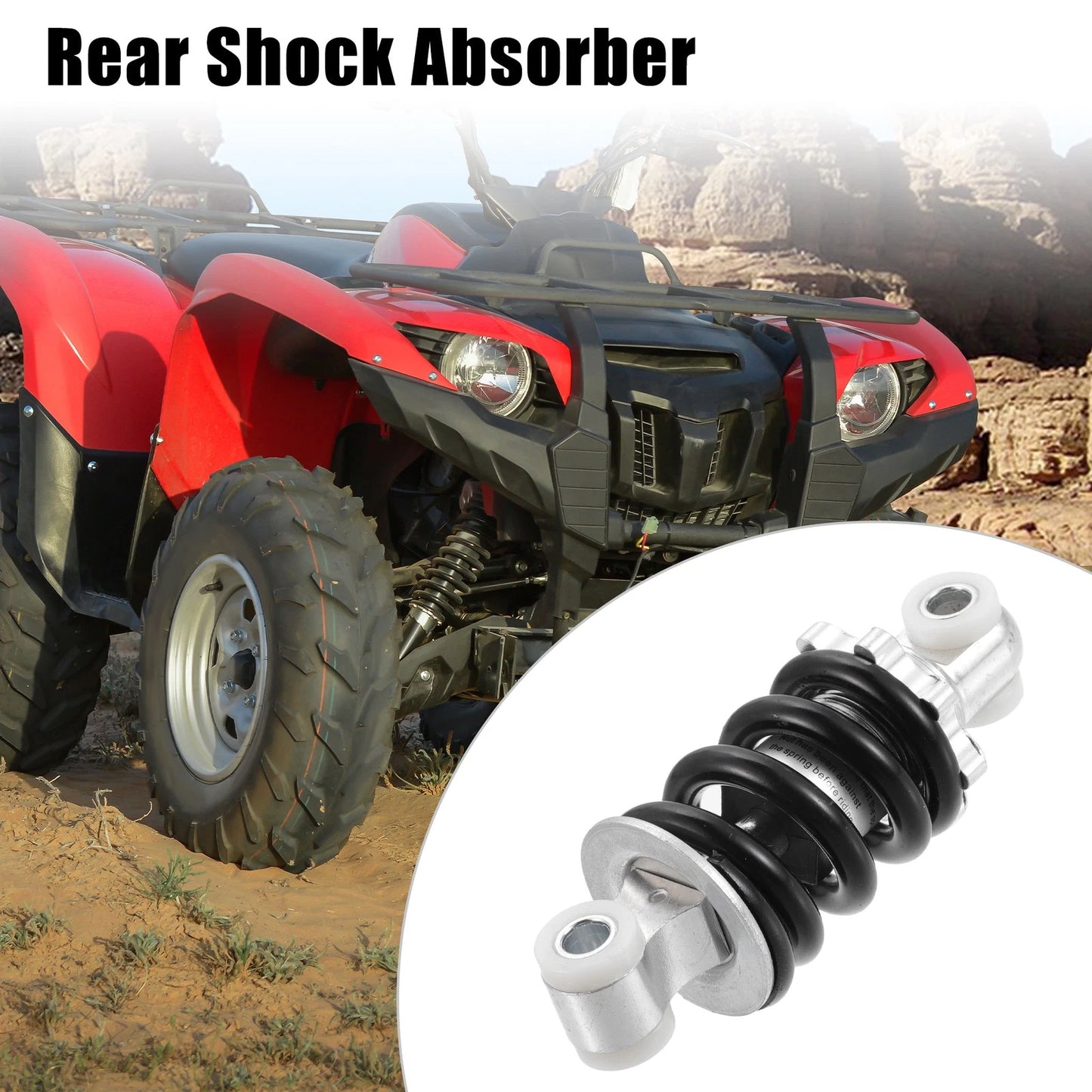 Rear Shock Absorber 100mm 750lbs for Scooter Dirt Bike ATV (Silver Tone)