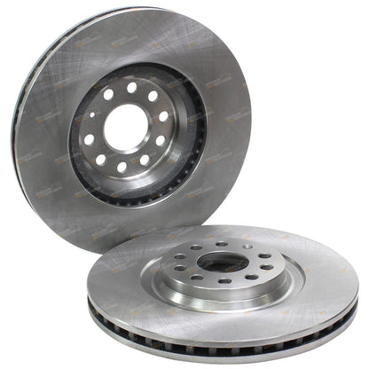 2X Front Disc Brake Rotors for Skoda Octavia (2007–2010) - 340mm