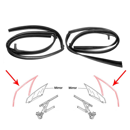 Set of 2 Weathershield Door Glass Run Channels for Toyota Hilux Vigo (2005–2015)