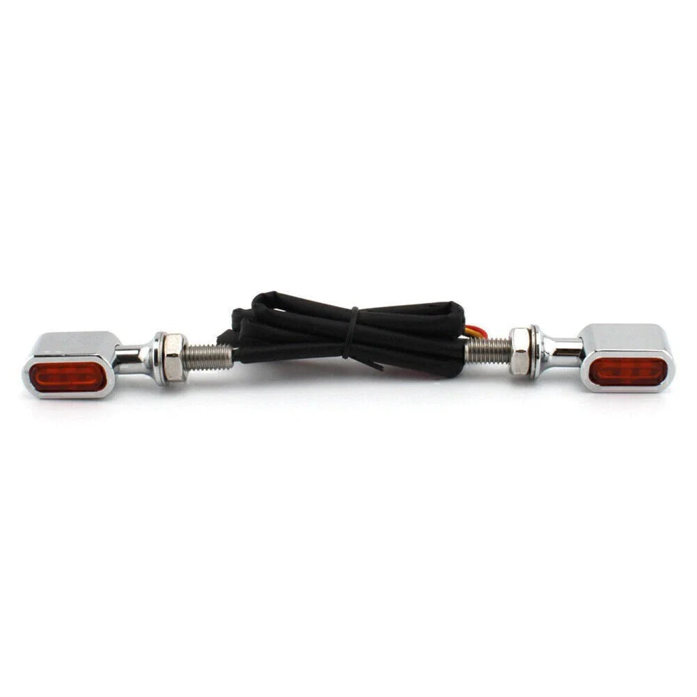 Mini LED Rear Turn Signal Light Orange Lens for Harley