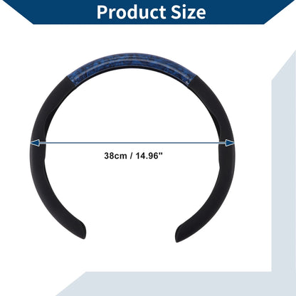 Steering Wheel Cover for Car 14.96" Light Blue Mahogany (Fits Various Models)