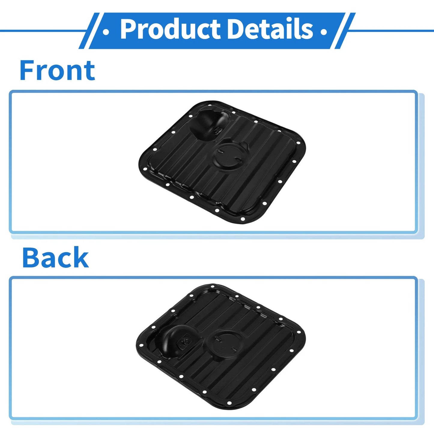 1 Pc Engine Oil Pan No.1210231040 for Toyota Lexus GS (2012) Steel Black