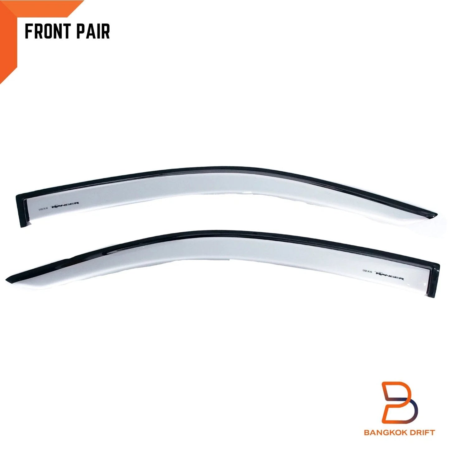 Silver Weather Shield Visor Sun Rain Guard for Ford Ranger (2022-2024)