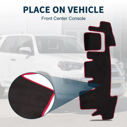 Dashboard Cover Mat for Daihatsu LA900S/LA910S (1 Set) Black Red