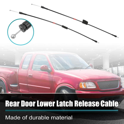 Set of 2 Rear Lower Door Latch Cables 6L3Z-18264A01-C for Ford F-150 F-250 (1997–2004)