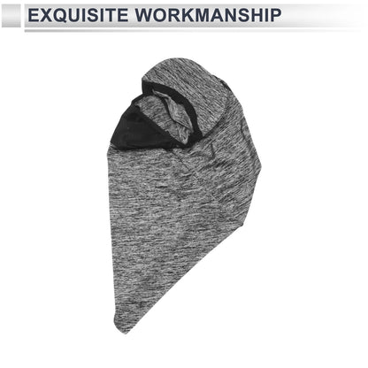 Half-Wrapped Triangular Scarf UV Face Shield Polyester Grey