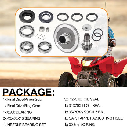 Rear Diff Pinion Ring Gear Bearings for Honda Recon TRX250
