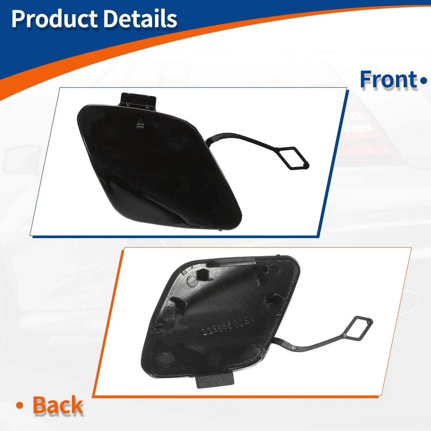 Front Bumper Tow Hook Cover for Mercedes S W222 (2014-2020) Ruby Black