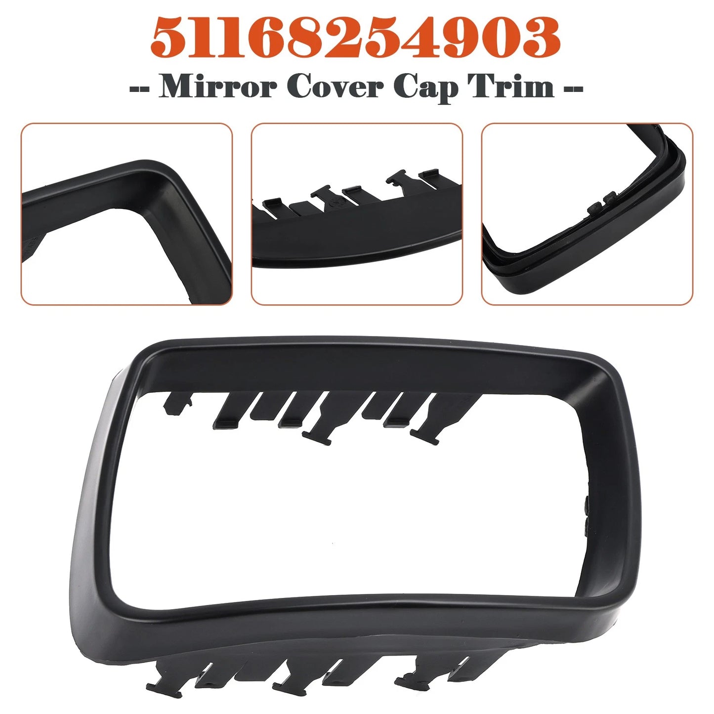 Left Exterior Mirror Cover for BMW X5 E53 (2000–2006) 51168254903