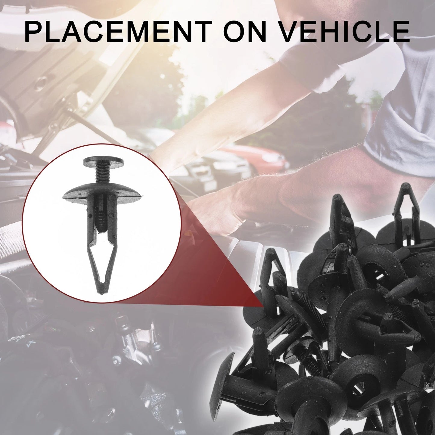 Set of 25 Front Fender Skirt Clips for Ford Edge (2007–2014) & Escort (1981–2003)