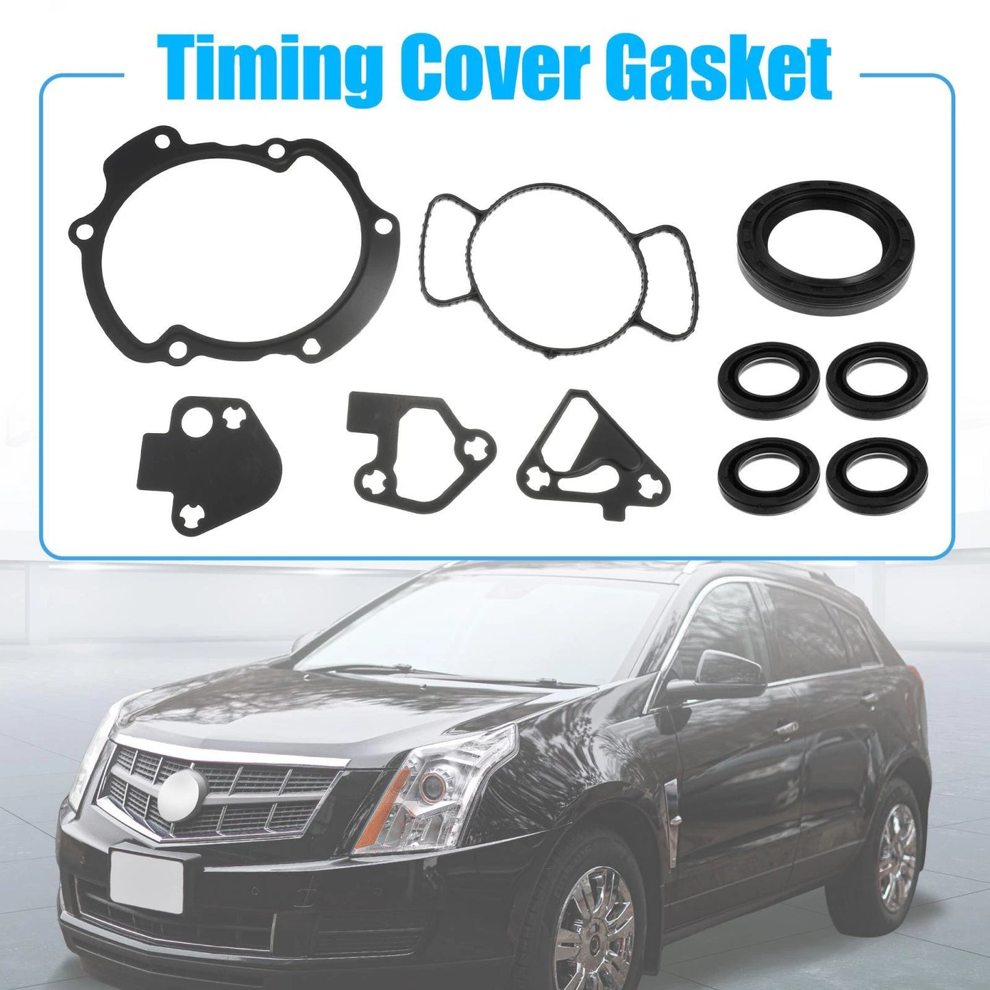 Timing Cover Gasket and Seal Set 67828 for Cadillac SRX STS GMC Acadia (2007–2016)