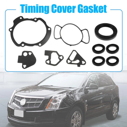 Timing Cover Gasket and Seal Set 67828 for Cadillac SRX STS GMC Acadia (2007–2016)