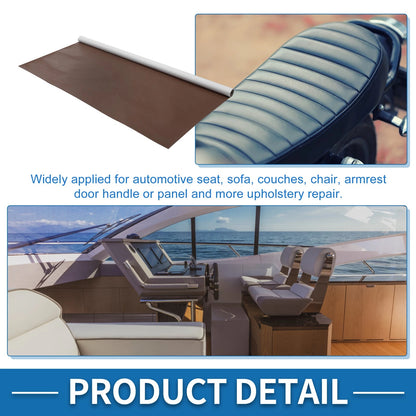 Self Adhesive Leather Repair Patch Tap for Car Seat Sofa (39"x53.9", Light Brown)
