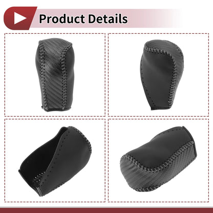 1Pc Gear Shift Knob Cover for Toyota Corolla (2014–2018) Gray Faux Leather