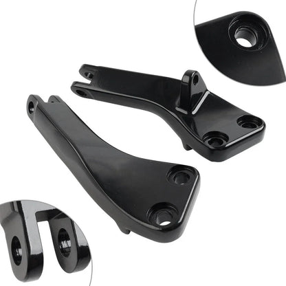 Black Passenger Foot Peg Mount Brackets for Harley Dyna FXDF FXDL FXDC FXDWG