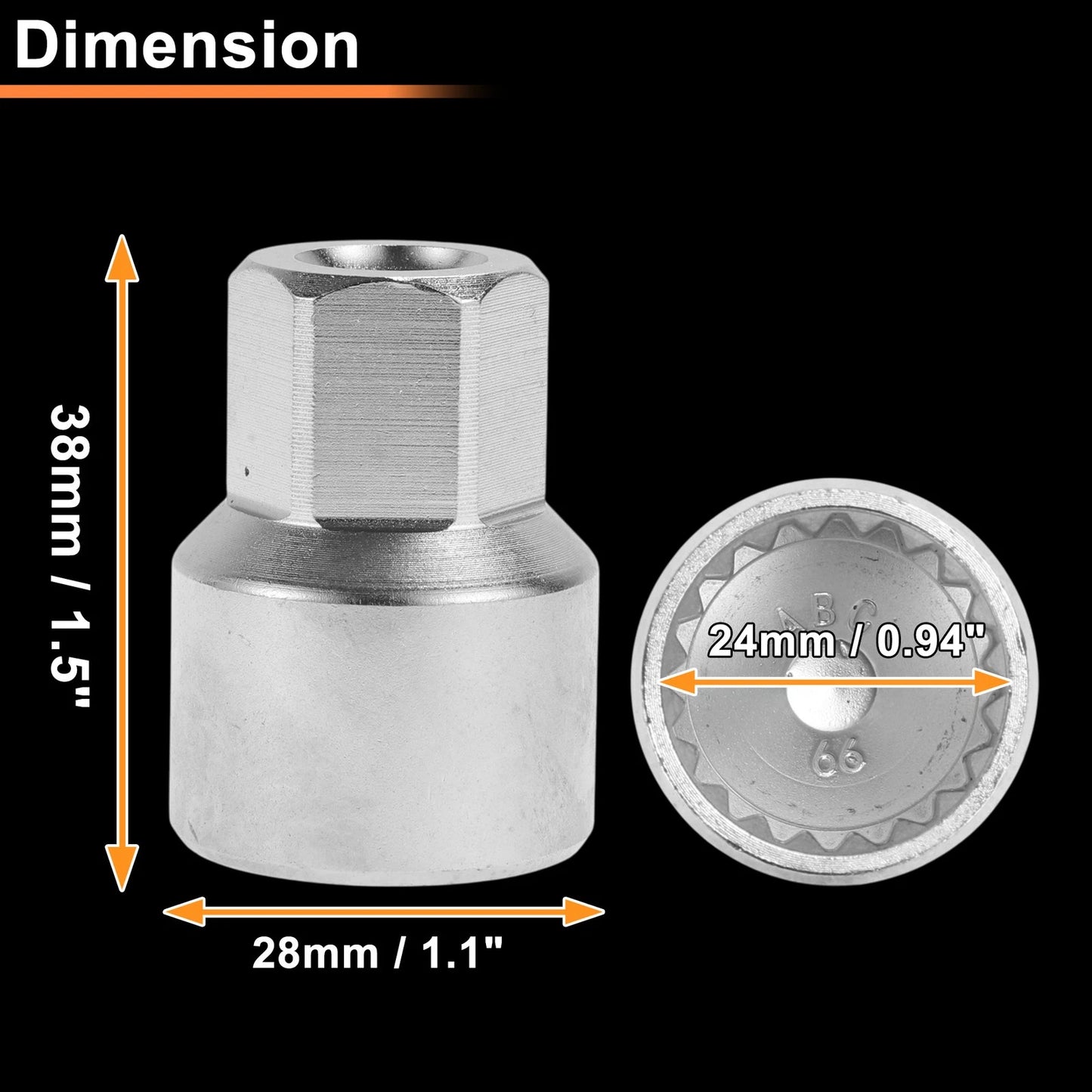 Wheel Lock Lug Nut for VW Touareg (2004–2018) - ABC66/20Pt
