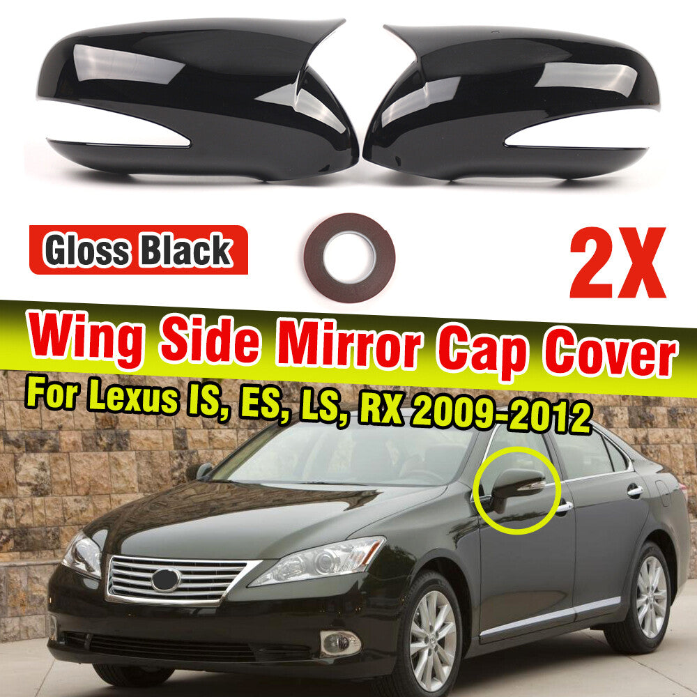 Gloss Black Rearview Mirror Cover Cap for Lexus RX 270 350 450 (2009–2014)