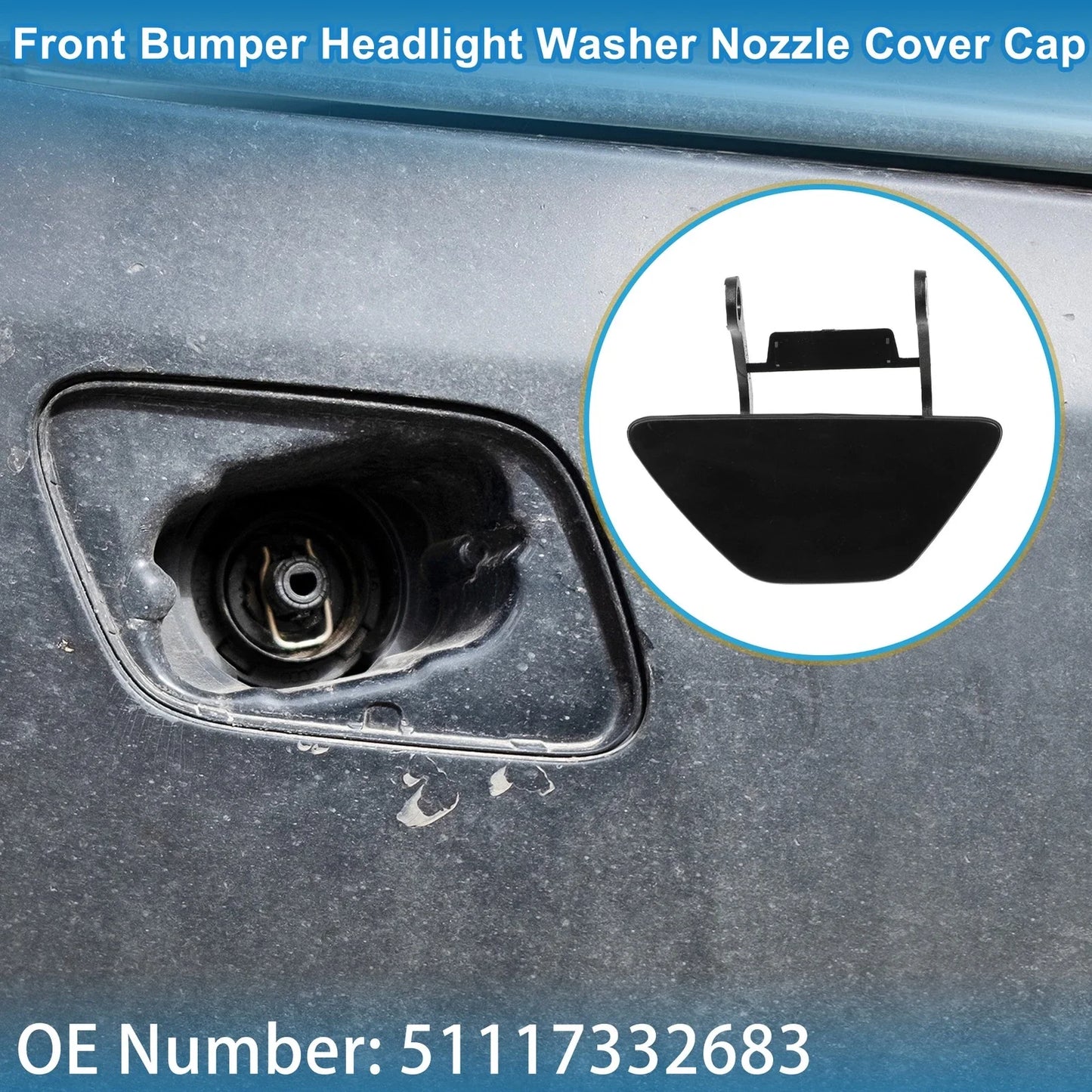 Front Left Washer Nozzle Cover Cap for BMW 528i (2014-2016)