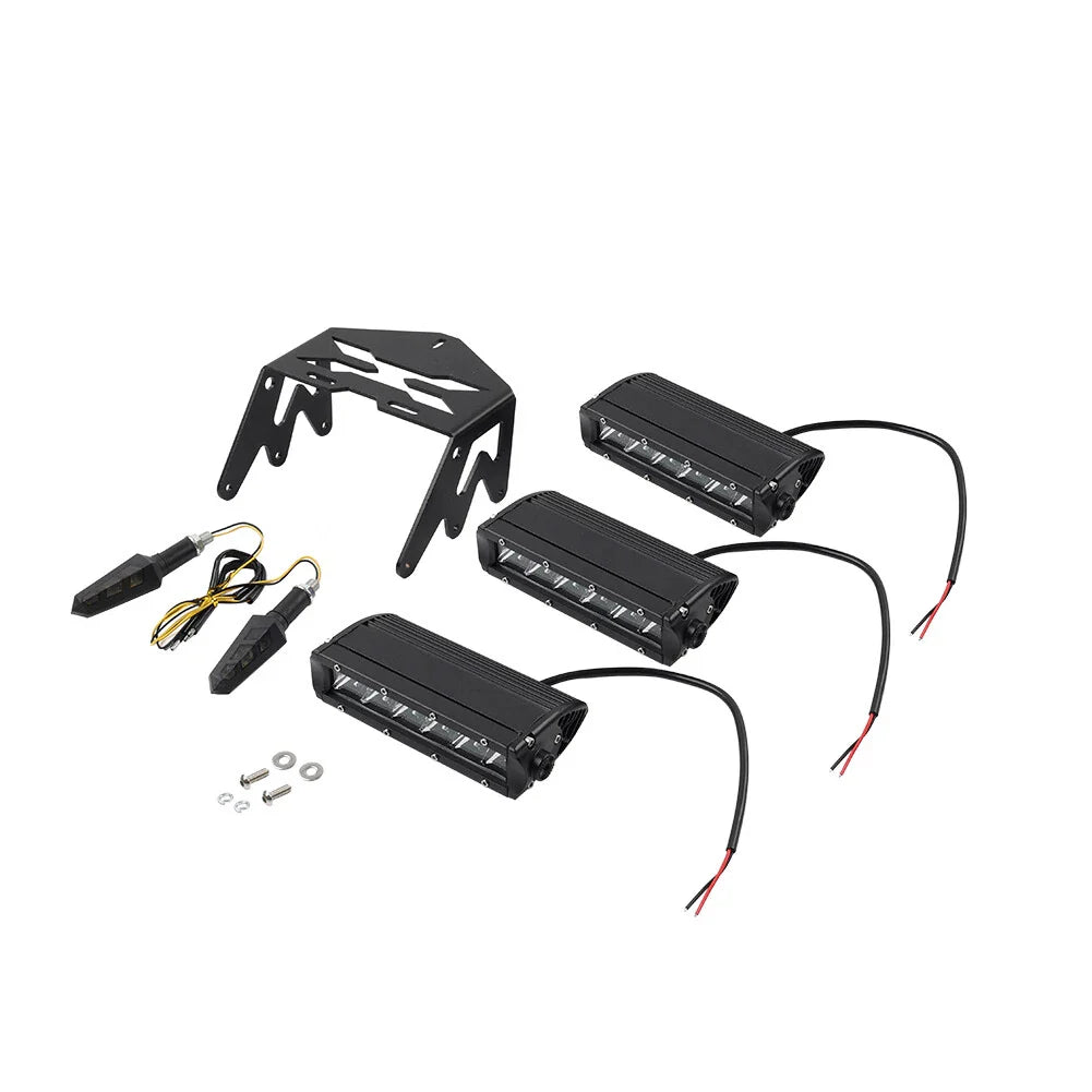 Triple Headlight Headlamp Kit for Honda Ruckus GY6 Scooter (2003-2023)