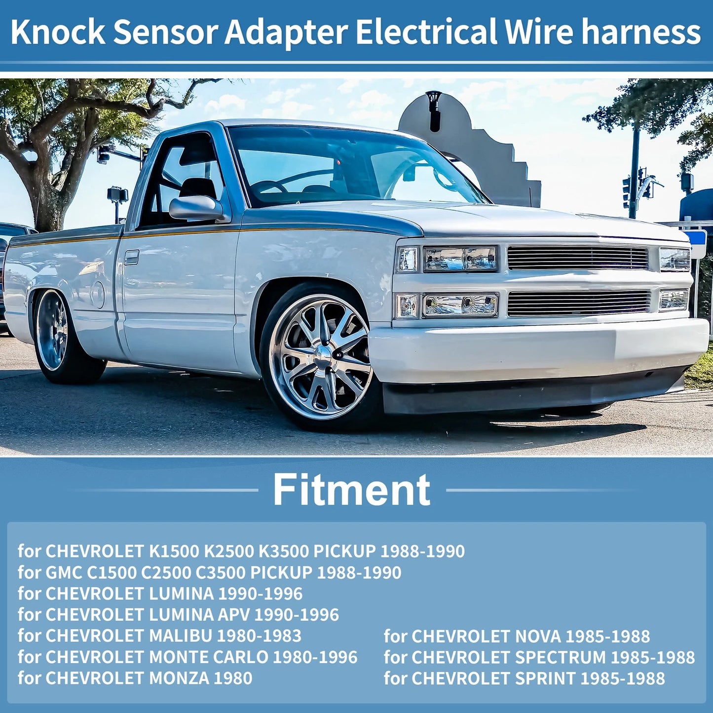 Knock Sensor Connector Wire Harness for GMC C1500 C2500 (1988–1990)
