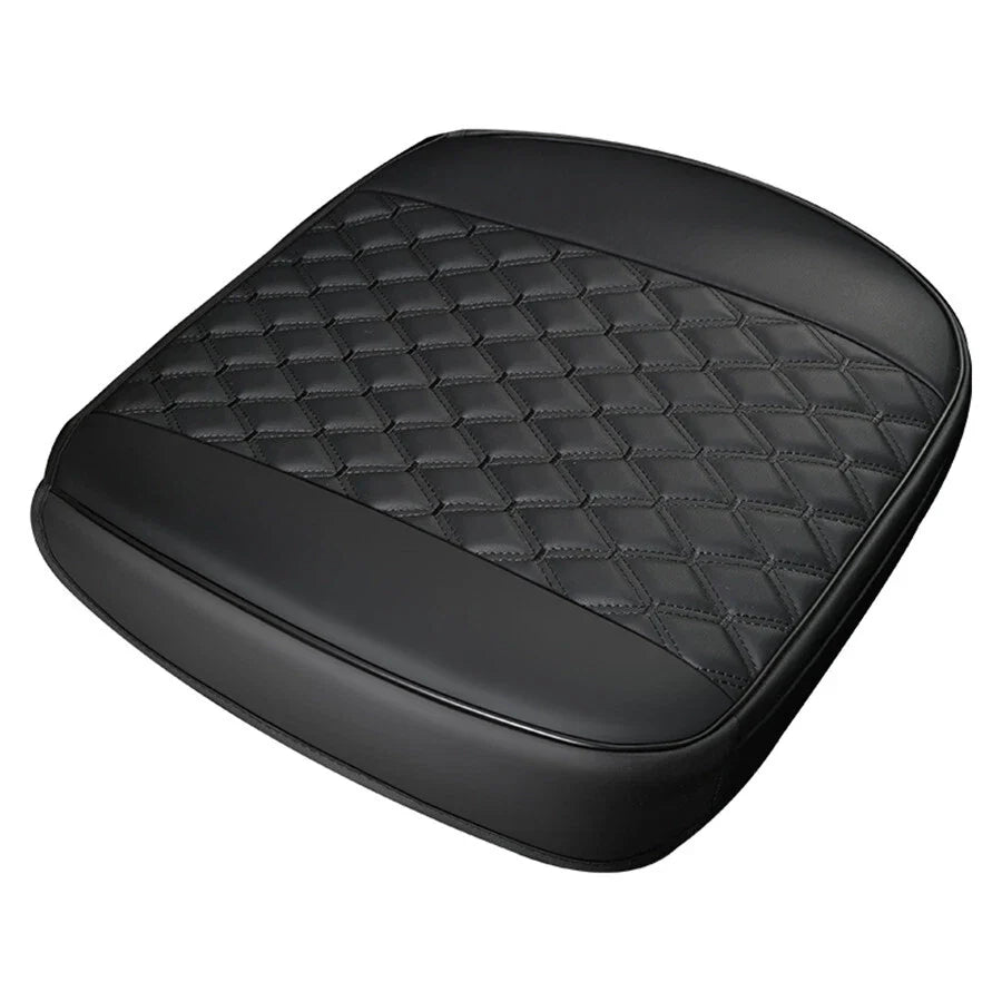 Black PU Leather Car Front Seat Cover Mat Protector - AU Ship