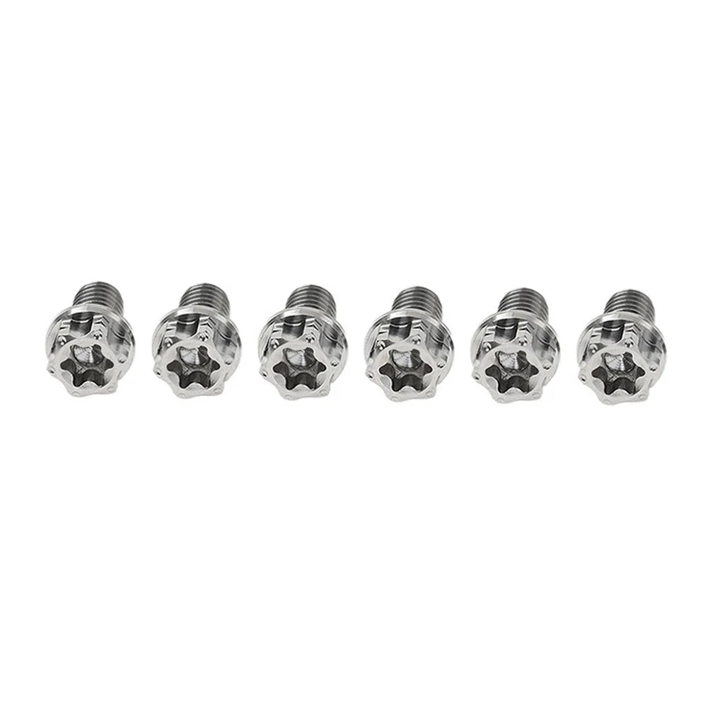 6pcs M10x10mm Titanium Torx Head Flange Screws for Motorcycle Bike