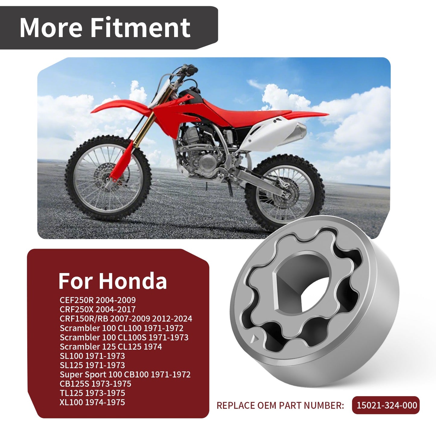 Oil Pump Rotor Assembly for Honda Scrambler CL100 CB100 (1971–1972)