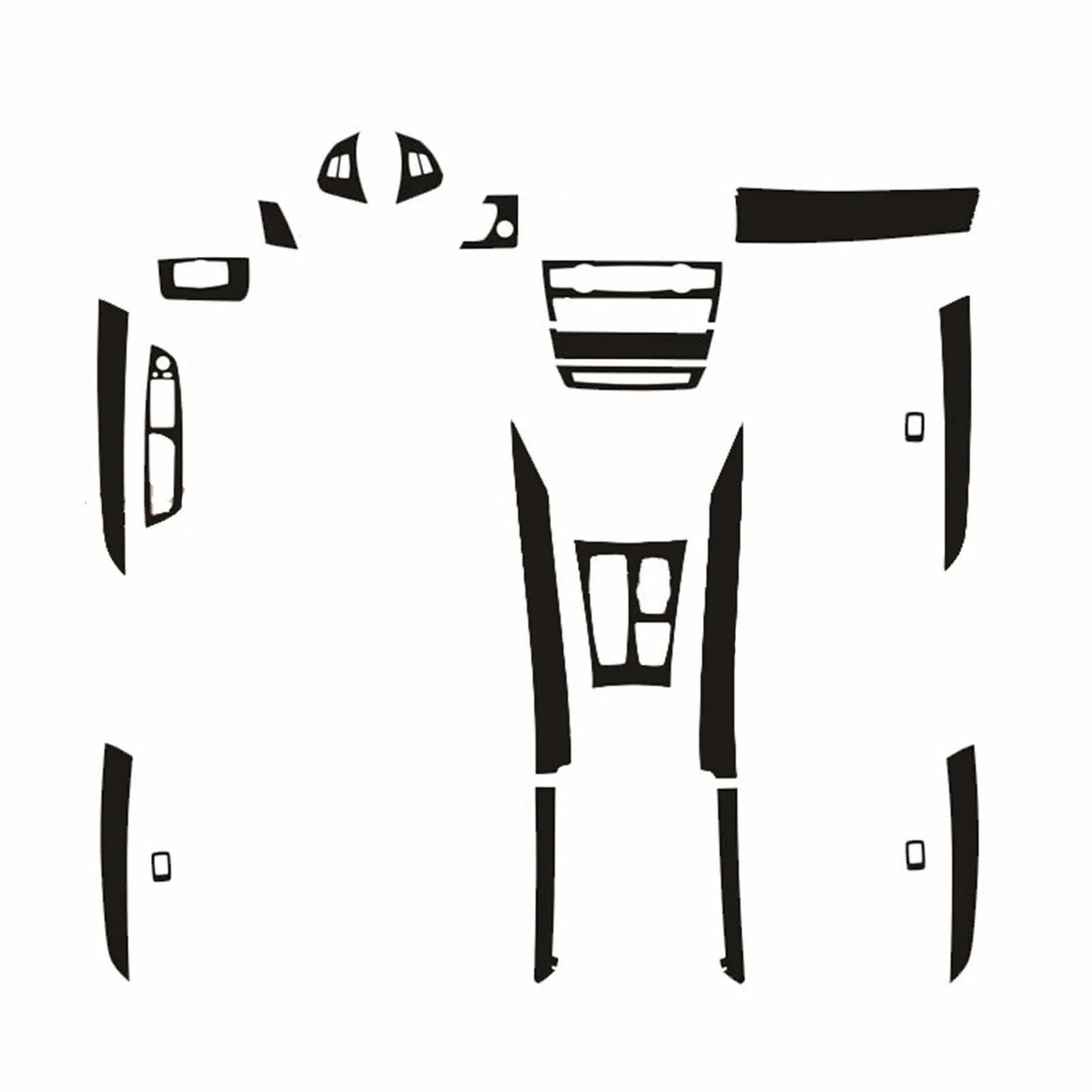 Interior Stickers / Black Carbon Fiber for BMW X5 X6 (2008–2014)