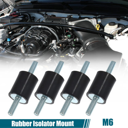 Set of 4 M6 Anti Vibration Rubber Isolator Dampers 20x25mm