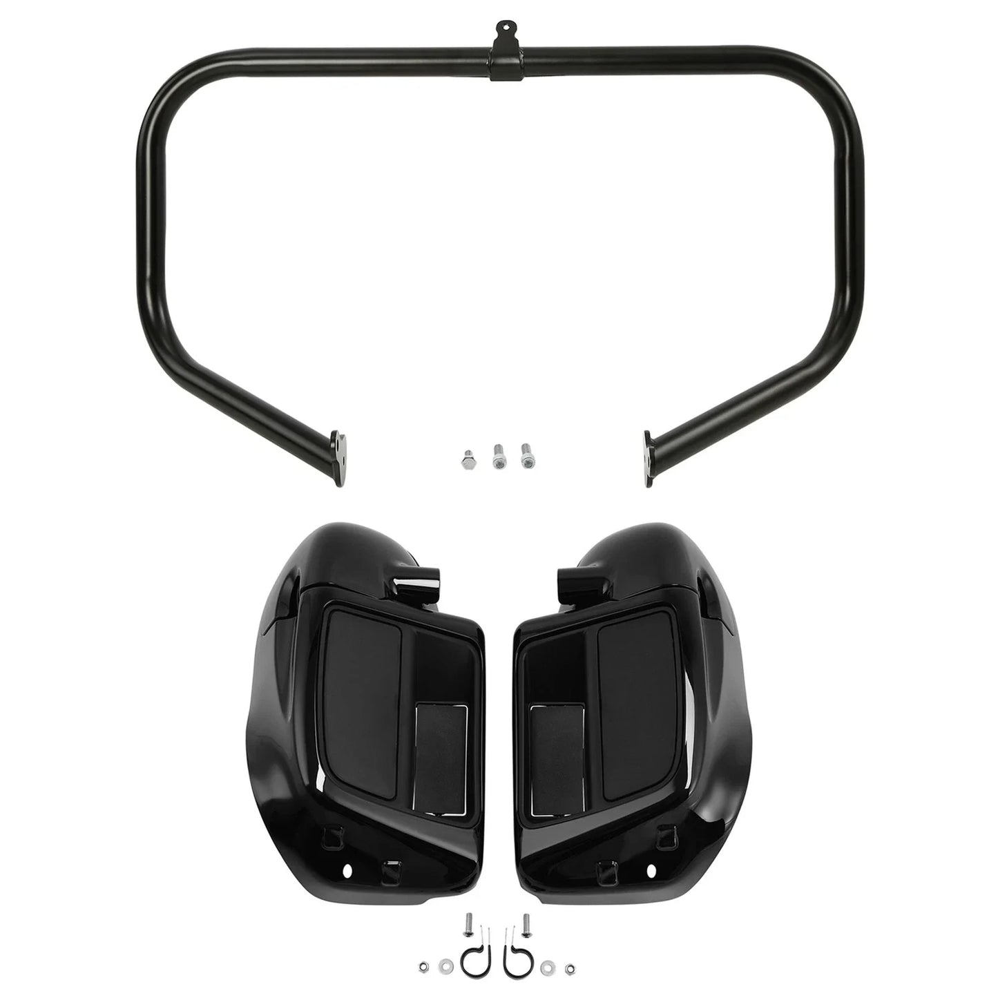 Black Lower Vented Fairings Engine Guard Bar for Harley Road Glide (2014-2024)