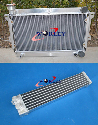 Aluminum Radiator & Oil Cooler for Mazda R100 Familia (1968–1973)
