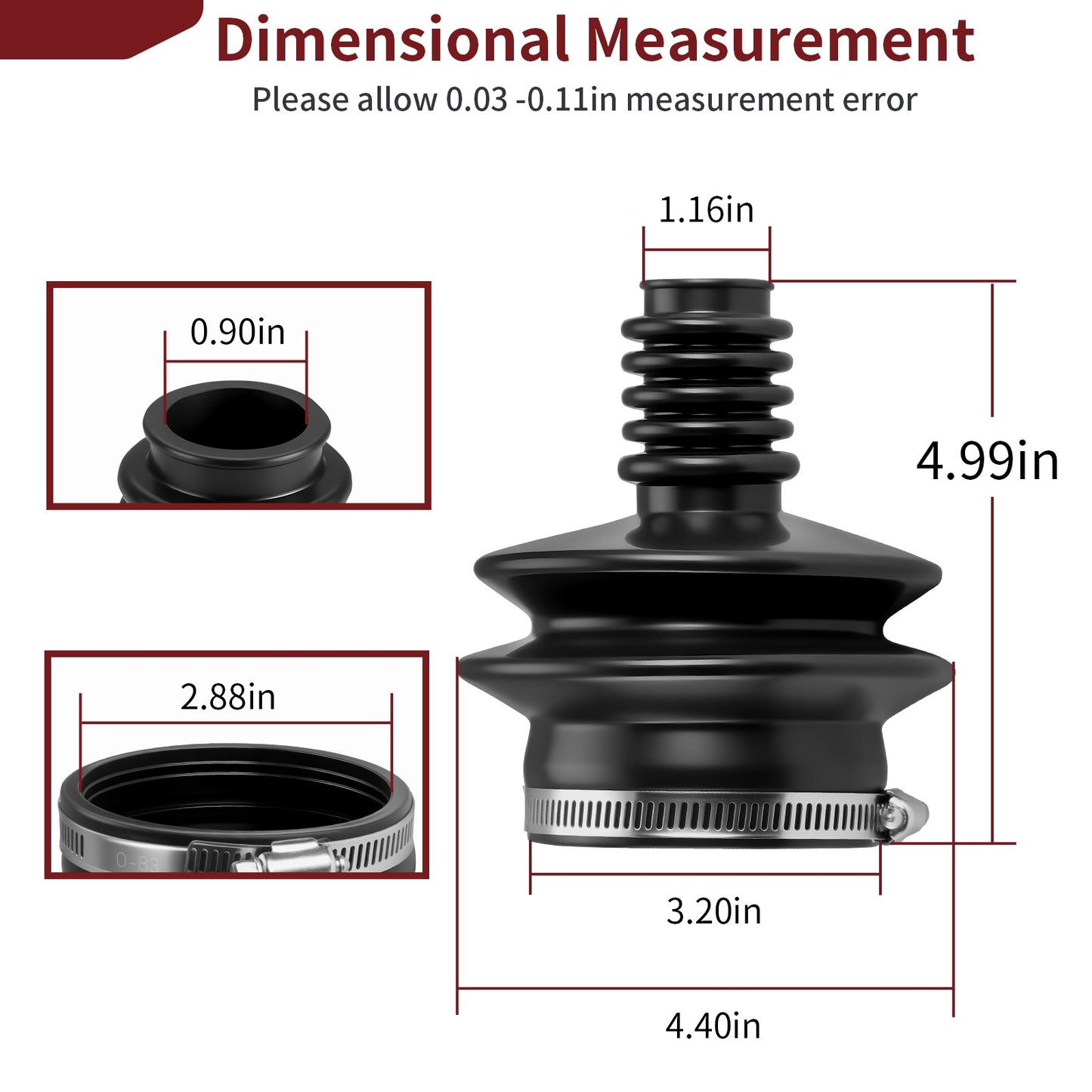 Set of 2 Drive Shaft Universal Boots for Suzuki King Quad 300 (2000–2006)