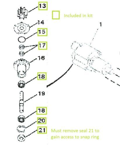 Water Pump Impeller Repair Kit for Mercruiser Bravo (Year Range)