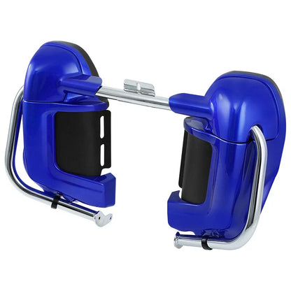 Lower Vented Blue Fairings & Engine Guard Bar for Harley Touring (1997-2008)