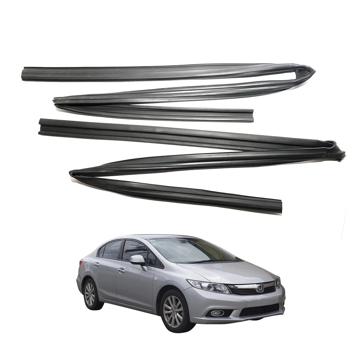 Rear Door Glass Run Channel for Honda Civic 4-Door (2012–2015)