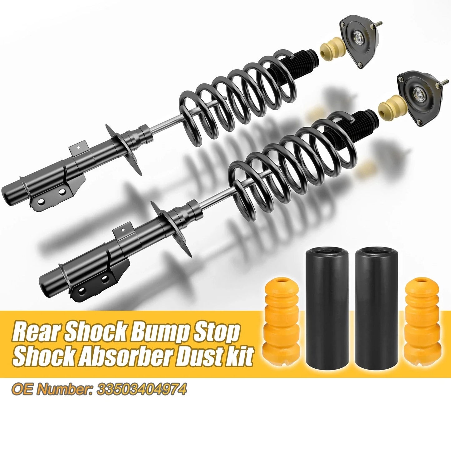 2x Rear Shock Bump Stop Dust Cover Kit for BMW