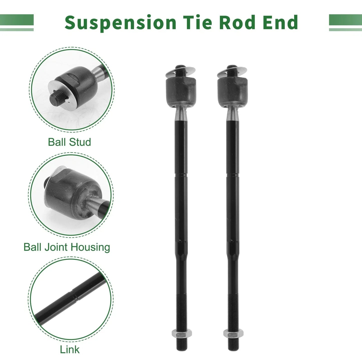 6pcs Front Suspension Kit Tie Rod Ends with Boots for Pontiac Torrent