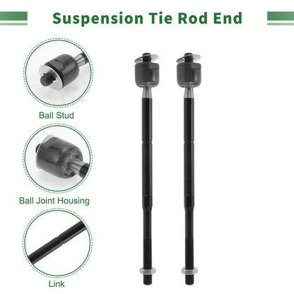 6pcs Front Suspension Kit Tie Rod Ends with Boots for Pontiac Torrent