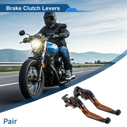 Adjustable Brake Clutch Levers for Yamaha MT125 (2014–2023) Black Orange