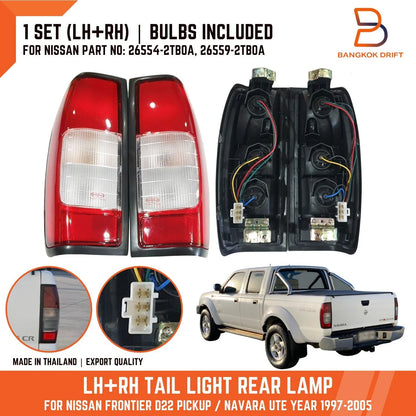 Rear Tail Light Lamp Set for Nissan Navara D22 (1997-2004)